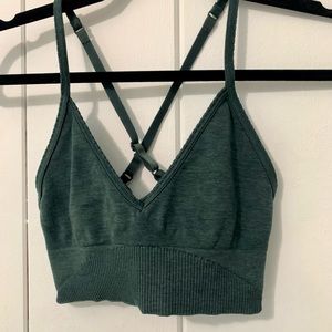 Lululemon sports bra forest green heathered